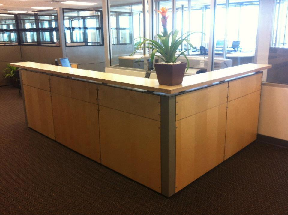 New Office Reception Area : Unique, Custom Reception Pieces at ...