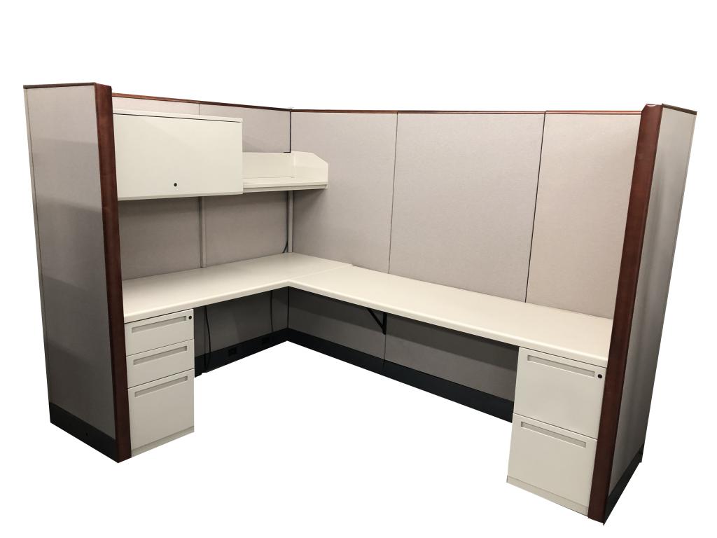 Used Office Cubicles : Kimball 5.5'x8' cubes with Cherry ...