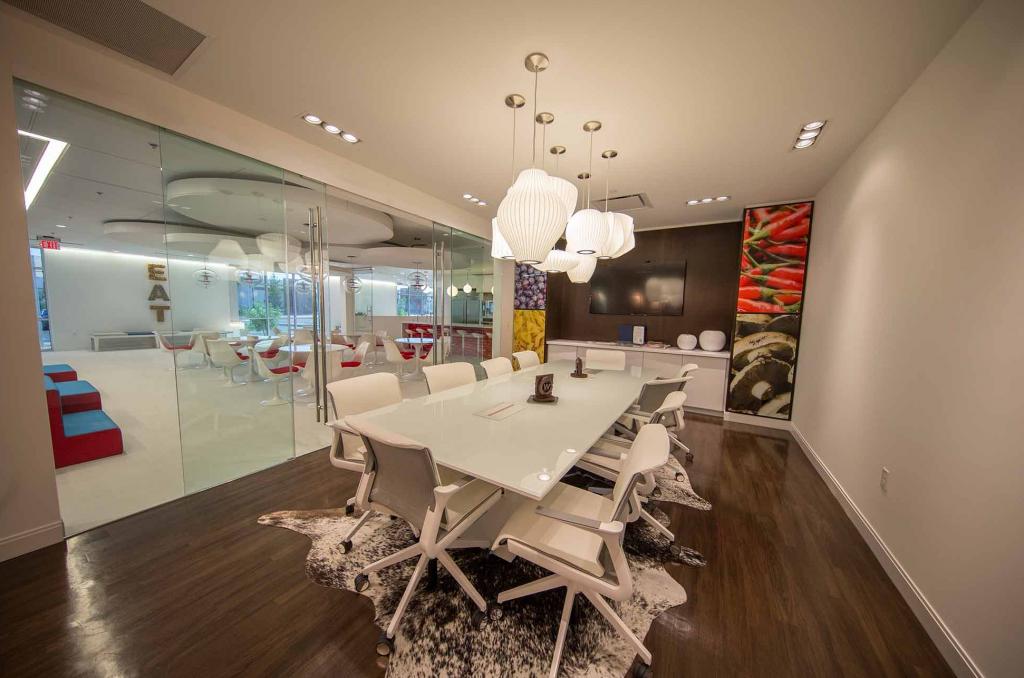 New Office Conference Tables : Modern White Glass Conference Table at ...