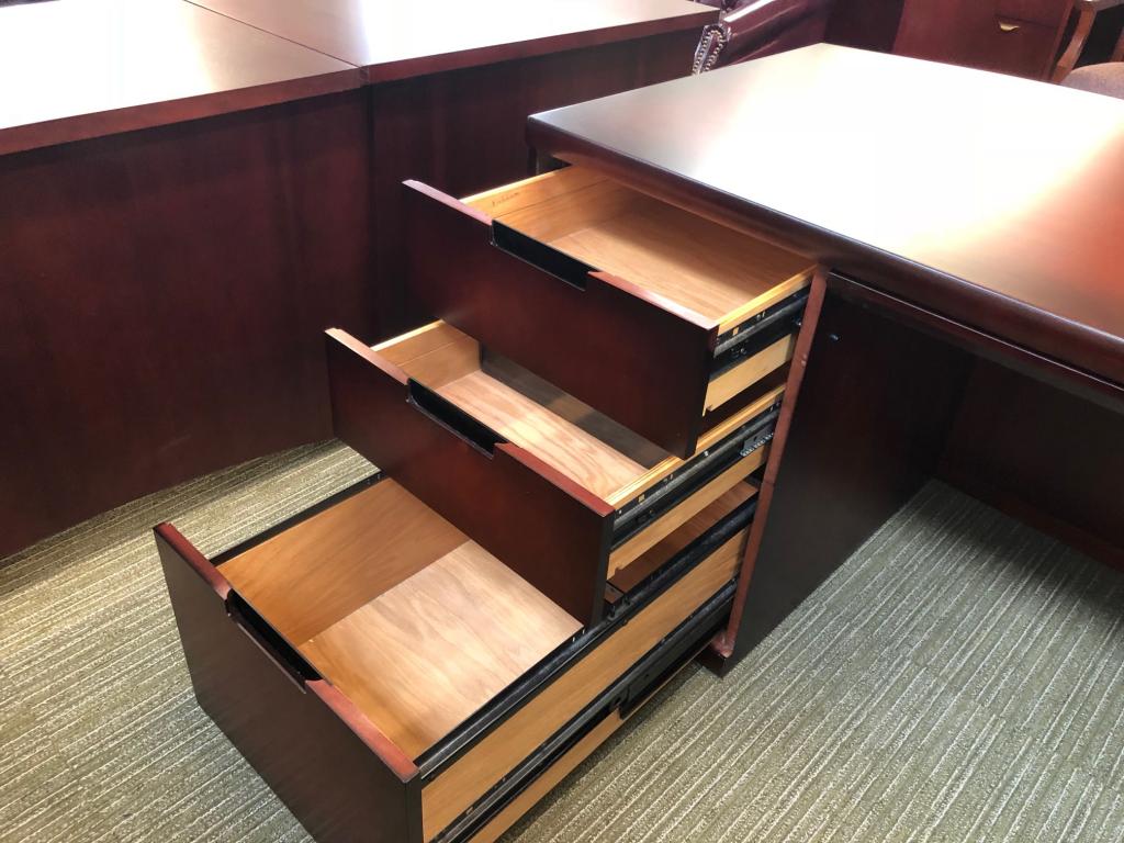 Used Office Desks EXECUTIVE USHAPE DESK by KIMBALL OFFICE FURN at