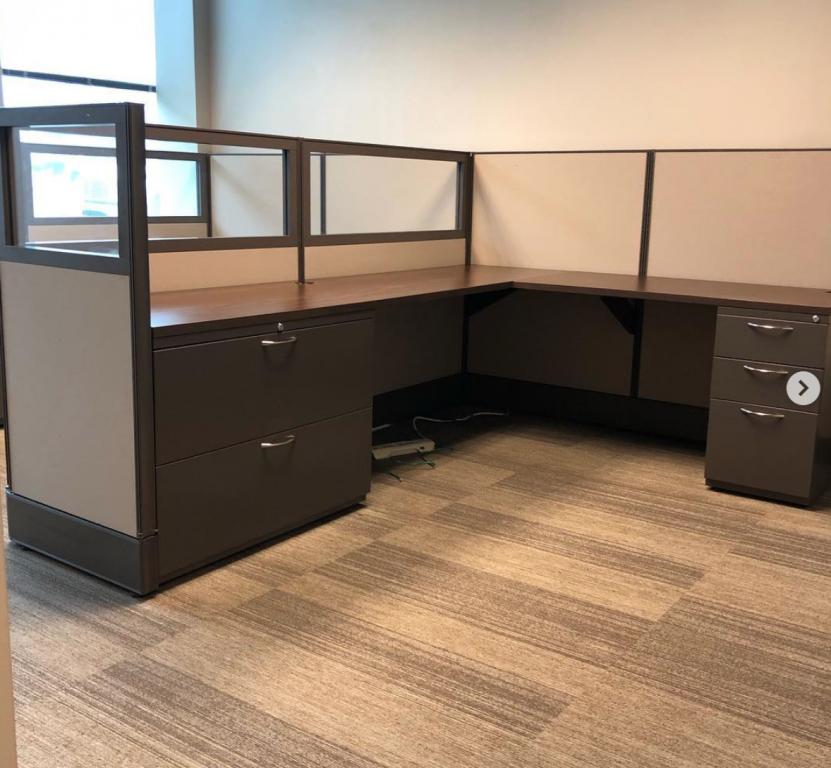 Used Office Cubicles : 6 x 8 Cubicles with Glass at Furniture Finders