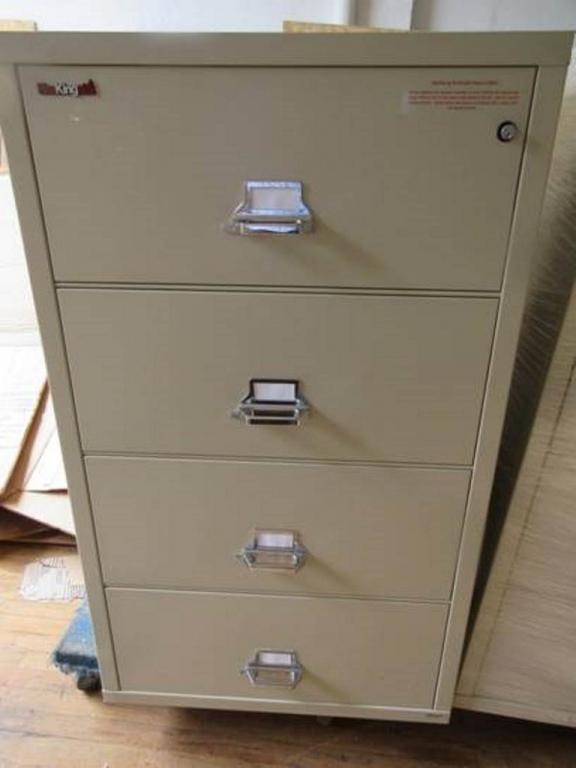 Used Office File Cabinets : FireKing Fireproof 4-Drawer ...