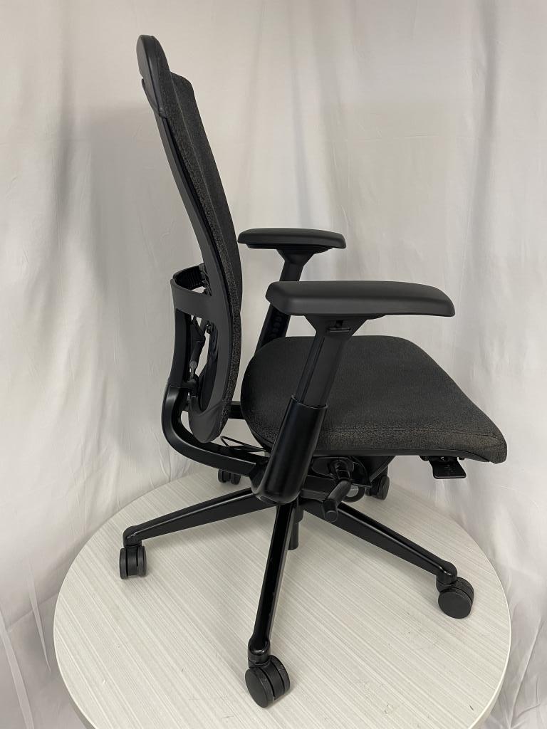 Used Office Chairs Haworth Zody Chair W/Cover Black and Charcoal at