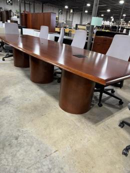 12' Indiana Boat-Shaped Conference Table